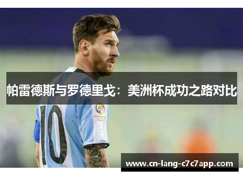 帕雷德斯与罗德里戈：美洲杯成功之路对比